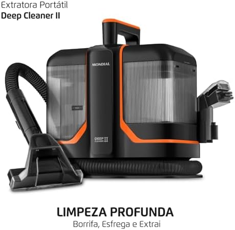 MONDIAL Extratora e Higienizadora Portátil Deep Cleaner II, Preto/Laranja, 1800W, 110V - EXP-02-O