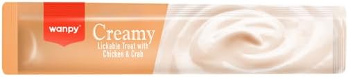 Wanpy/Truly Creamy Petisco Cremoso para Gatos, 40 Sachês, 560g, Frango + Frango e Caranguejo