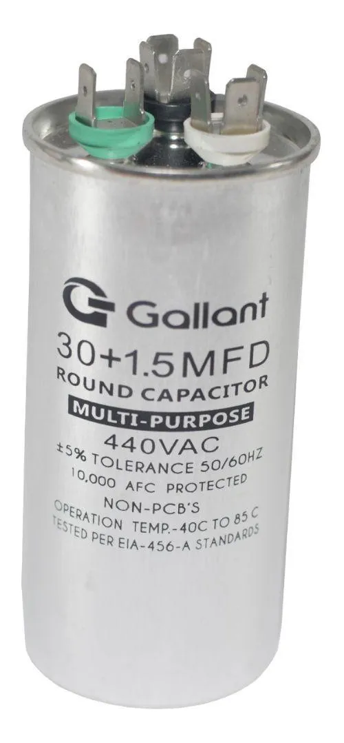 Capacitor Cbb65 Gallant 30+1,5mf +-5% 440 Vac