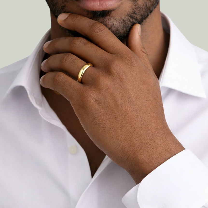 Aliança Emotion em Ouro Amarelo 18k, 3mm