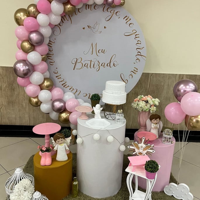 Mesa de Decoração Batizado - Aluguel