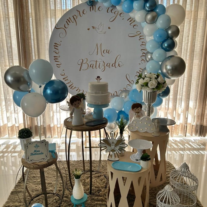 Mesa de Decoração Batizado - Aluguel