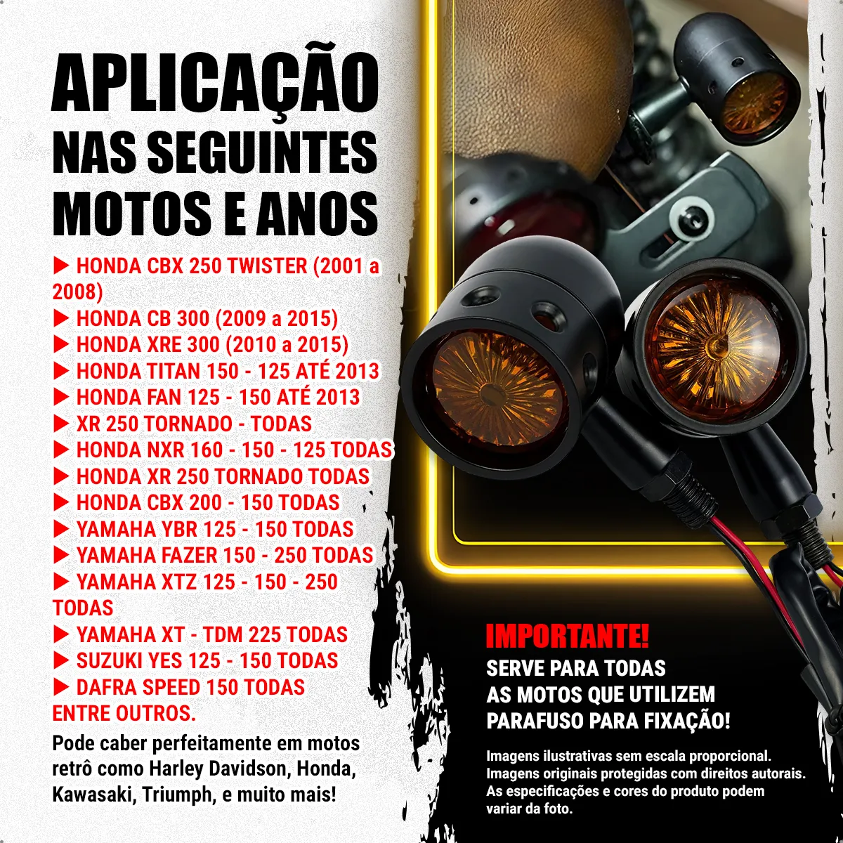 Pisca Seta Bala Bullet Redondo Moto Harley Custom Bullet