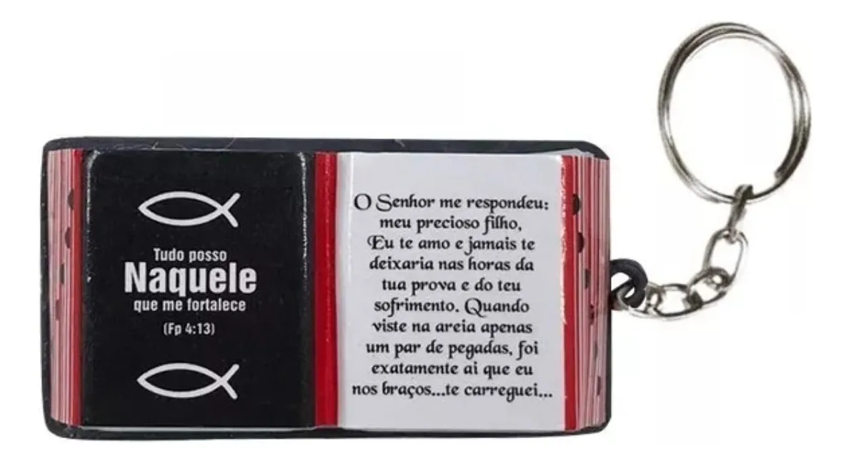 50 Mini Biblias Lembrancinhas Chaveiros