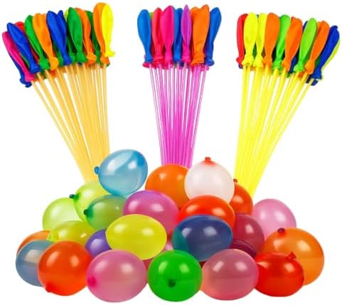 Kit 222 Bexigas de Água – Enchimento Rápido com 2 Adaptadores – Coloridas para Guerra de Balões, Festas Infantis, Piscina e Eventos ao Ar Livre