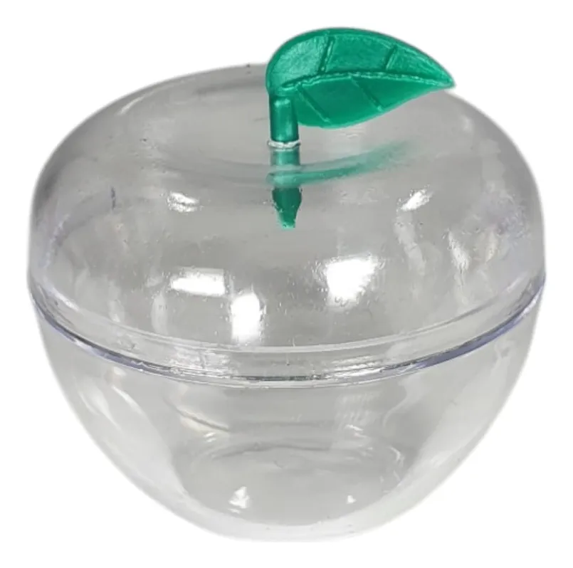 50 Mini Maçãs Acrílicas Vermelha Festa Branca De Neve Clips