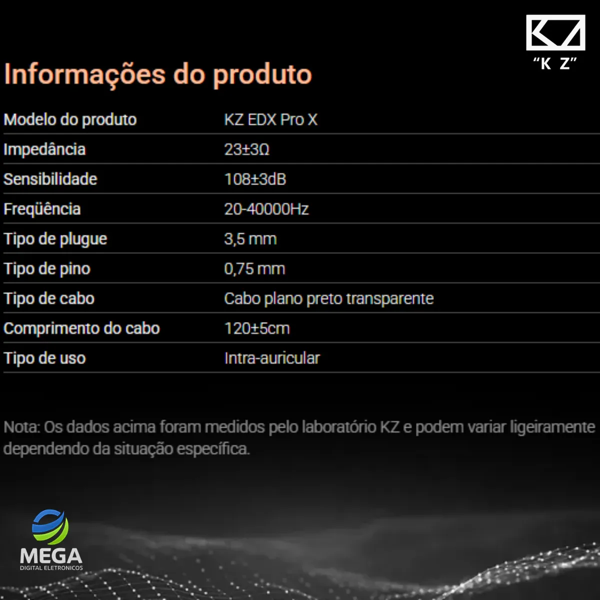 Fone De Ouvido Kz Edx Pro X Preto Com Microfone