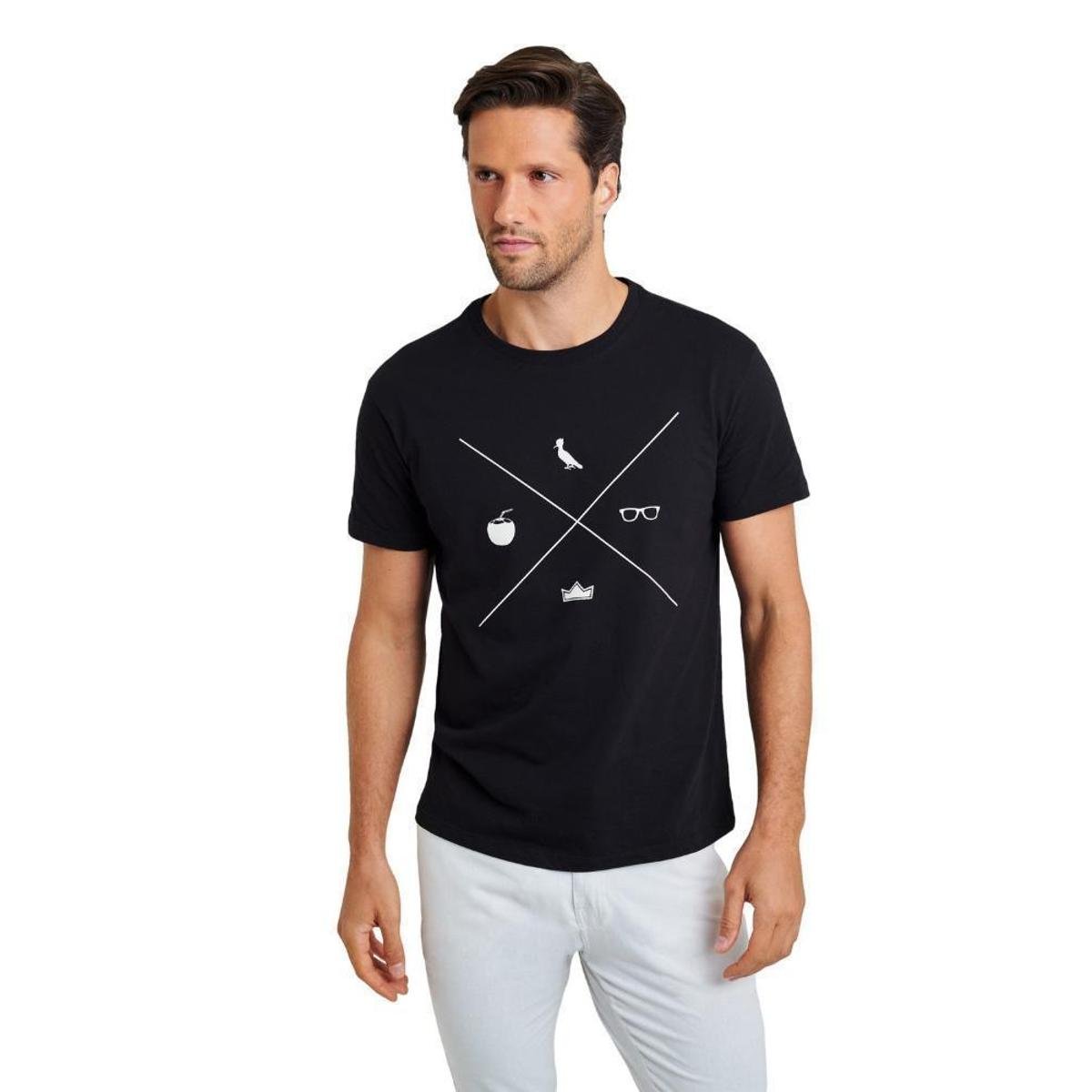 Kit 2 Camisetas Ícones Thiaguinho Reserva - Preto