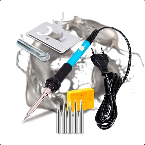 Kit Ferro De Solda 60W Regulagem Temperatura 6 Pontas