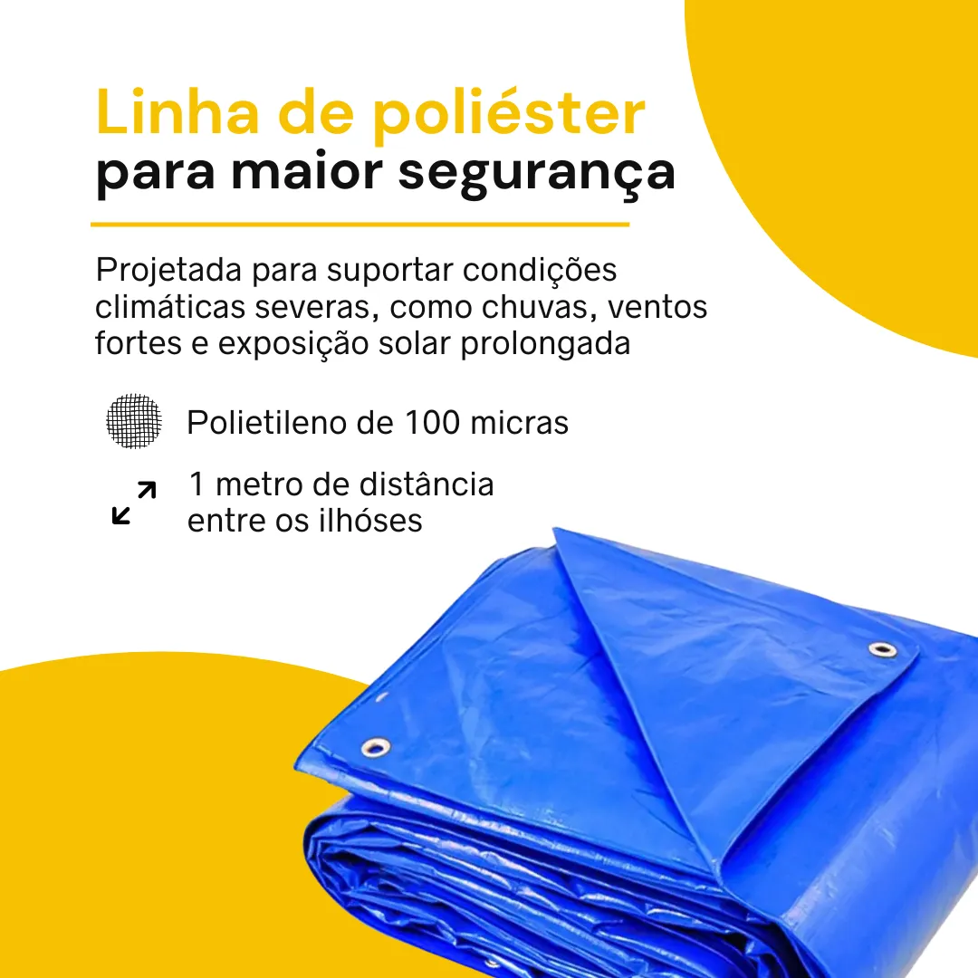 Lona 4x3 Mt Azul Carreteiro Impermeavel Telhado Multiuso