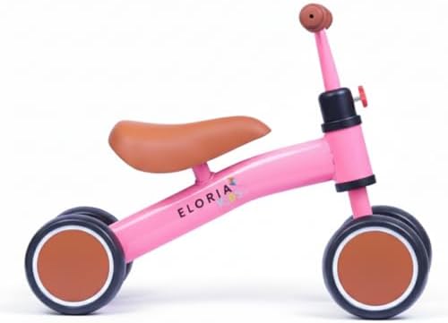 Bicicleta de Equilíbrio Infantil Sem Pedal – Para Crianças a Partir de 1 Ano | Desenvolve Coordenação Motora e Equilíbrio | Leve, Segura e Ideal Para Uso Interno e Externo (rosa)