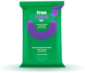Free Wipes Lenço Umedecido Antisséptico - Pack com 12 unidades