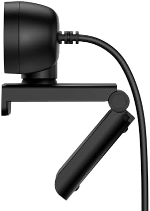 Webcam 1080p HP 320 - com Ajuste Automático de Luz, Conexão USB Plug and Play, Ângulo Largo de 66 Graus, Imagem Full HD com Microfone Integrado e Rotação 360 (53X26AA#ABL)