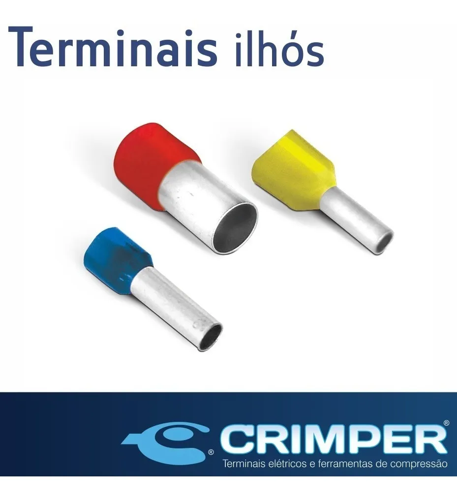 Terminais Elétricos Tubular Ilhós 780 Peças + Brinde