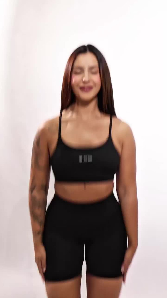 Conjunto Fitness Virginia Top Shorts Meia Coxa Cintura Alta