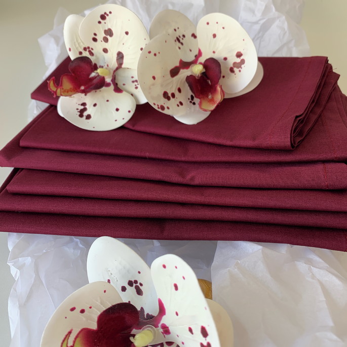 Kit 12 Argolas Guardanapos Orquídeas Branca