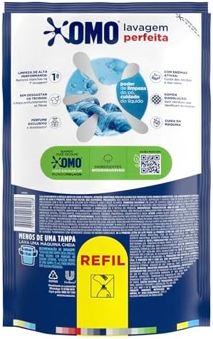 OMO Sabão Líquido Refil Omo Lavagem Perfeita Refil 900Ml
