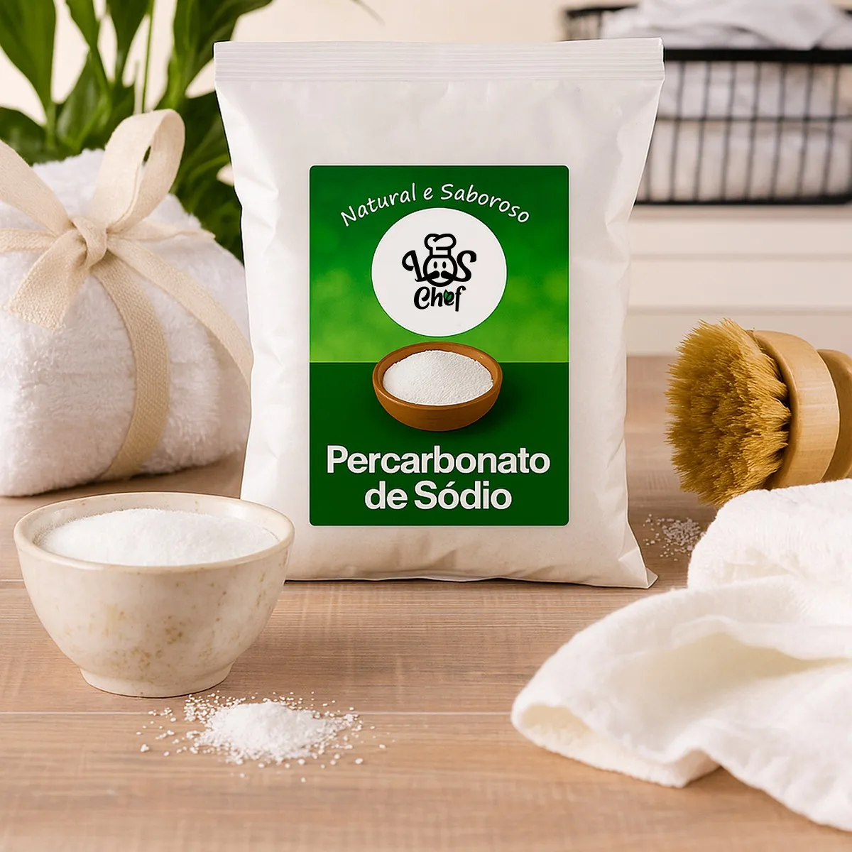 Percarbonato Sódio 1kg Puro Tira Remove Manchas Los Chef