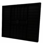 Veneziana 6 Folhas Aluminio Preto Com Grade 1,00x1,00