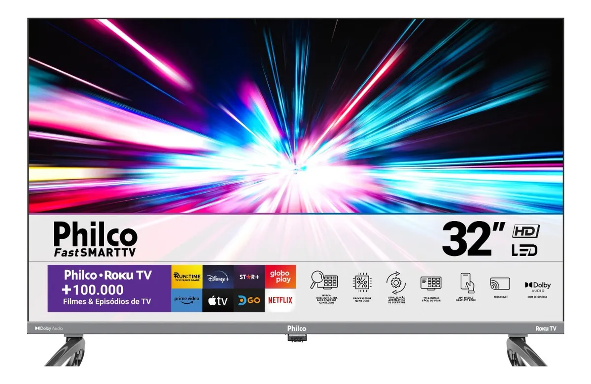 Smart Tv 32 Philco Ptv32k34rkgb Roku Tv Led Dolby Audio