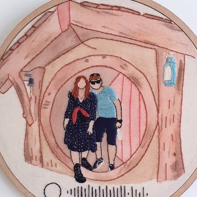 Bordado Personalizado com Foto - Interativo Spotify - 17 cm