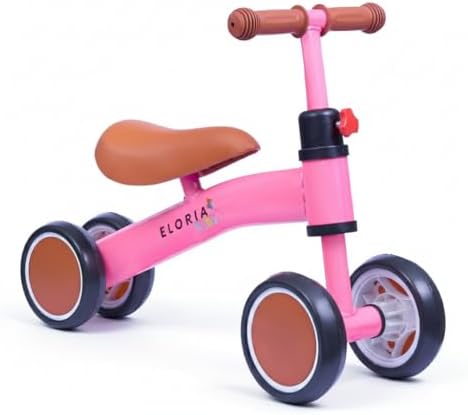 Bicicleta de Equilíbrio Infantil Sem Pedal – Para Crianças a Partir de 1 Ano | Desenvolve Coordenação Motora e Equilíbrio | Leve, Segura e Ideal Para Uso Interno e Externo (rosa)