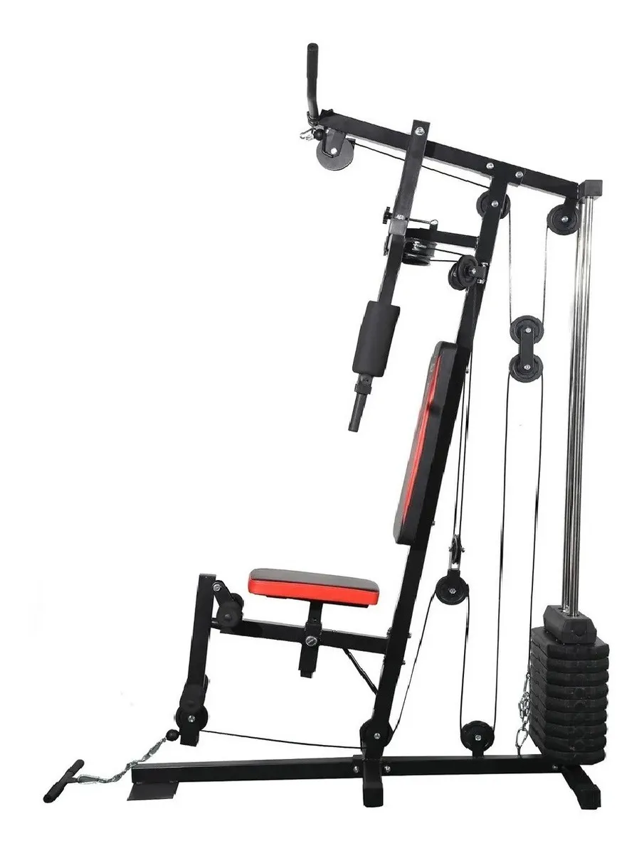 Estação De Musculação De 45kg Wct Fitness Cor da estrutura Preto Cor do estofamento Preto e vermelho