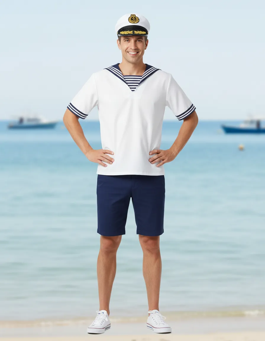 Boina Chapéu Quepe Marinheiro Cosplay Fantasia Festa