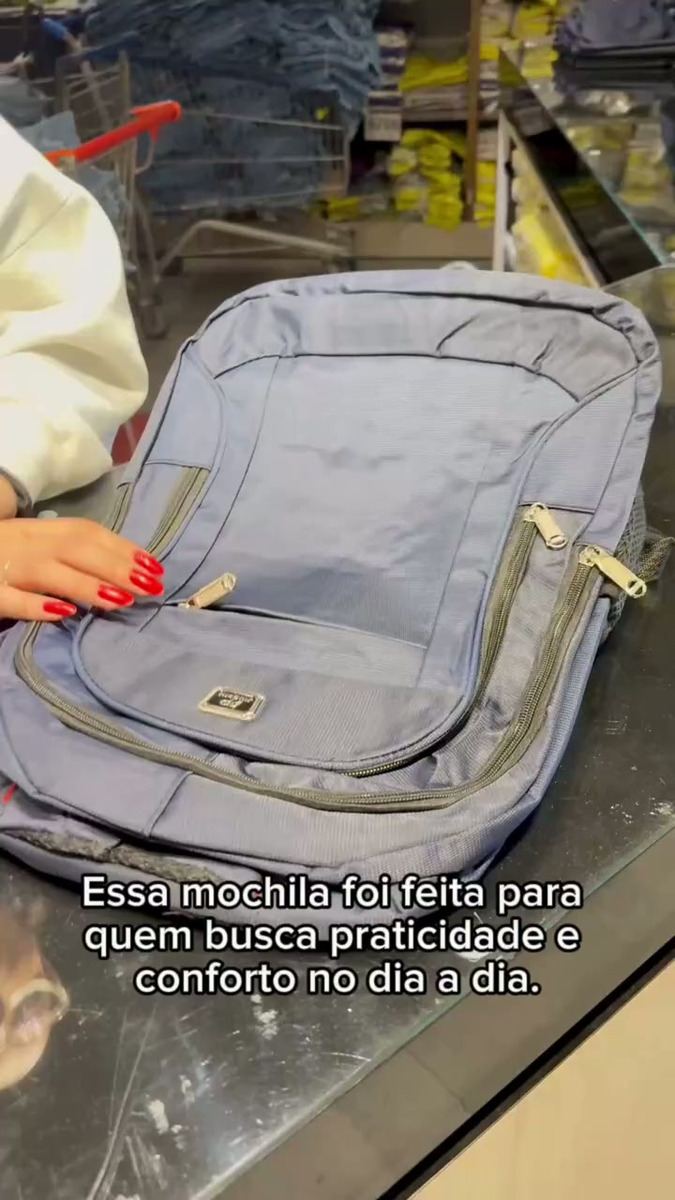 Mochila Grande Alça Reforçada Resistente Faculdade Trabalho