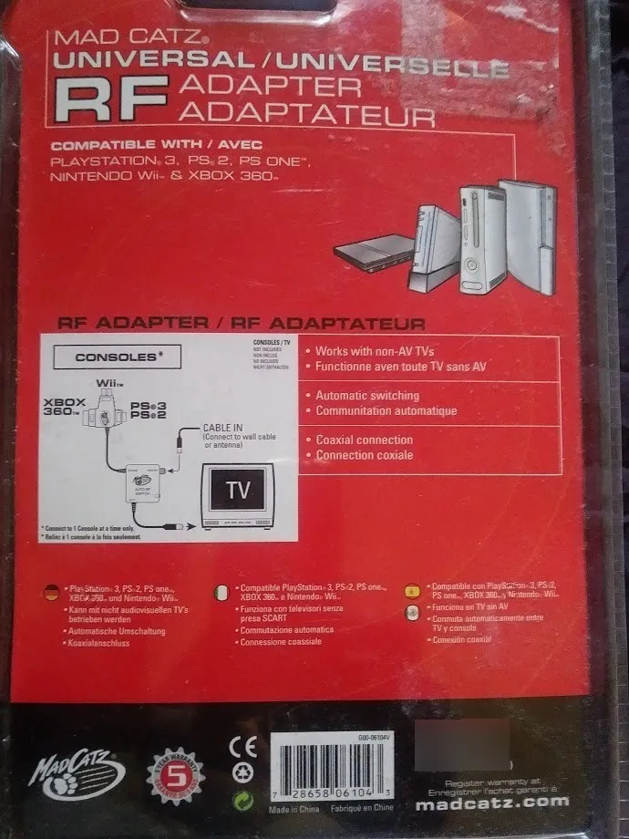 Universal Adapter Adaptador Ps 1, 2 3 Wii Xbox 360 Nintendo