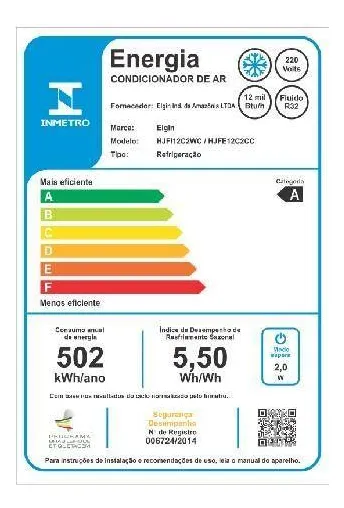 Ar Condicionado Elgin Eco Inverter Ii Wi-fi 12000 Btus Frio