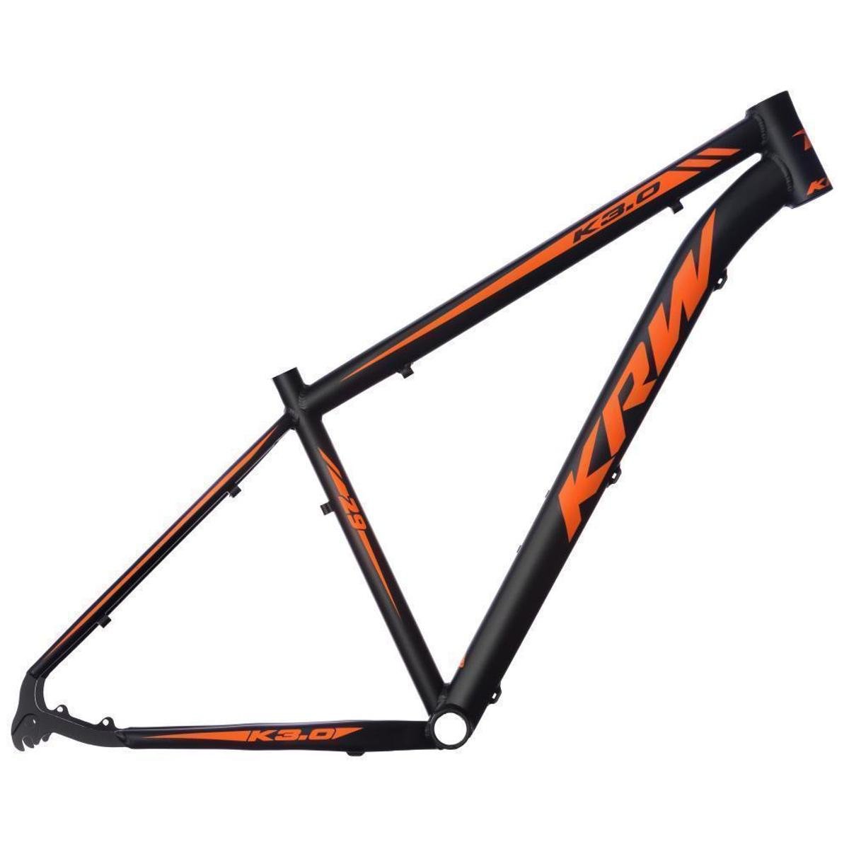 Bicicleta aro 29 KRW Alumínio 24 Vel Marchas Freio a Disco Suspensão dianteira Mountain Bike X32 - Preto+Laranja