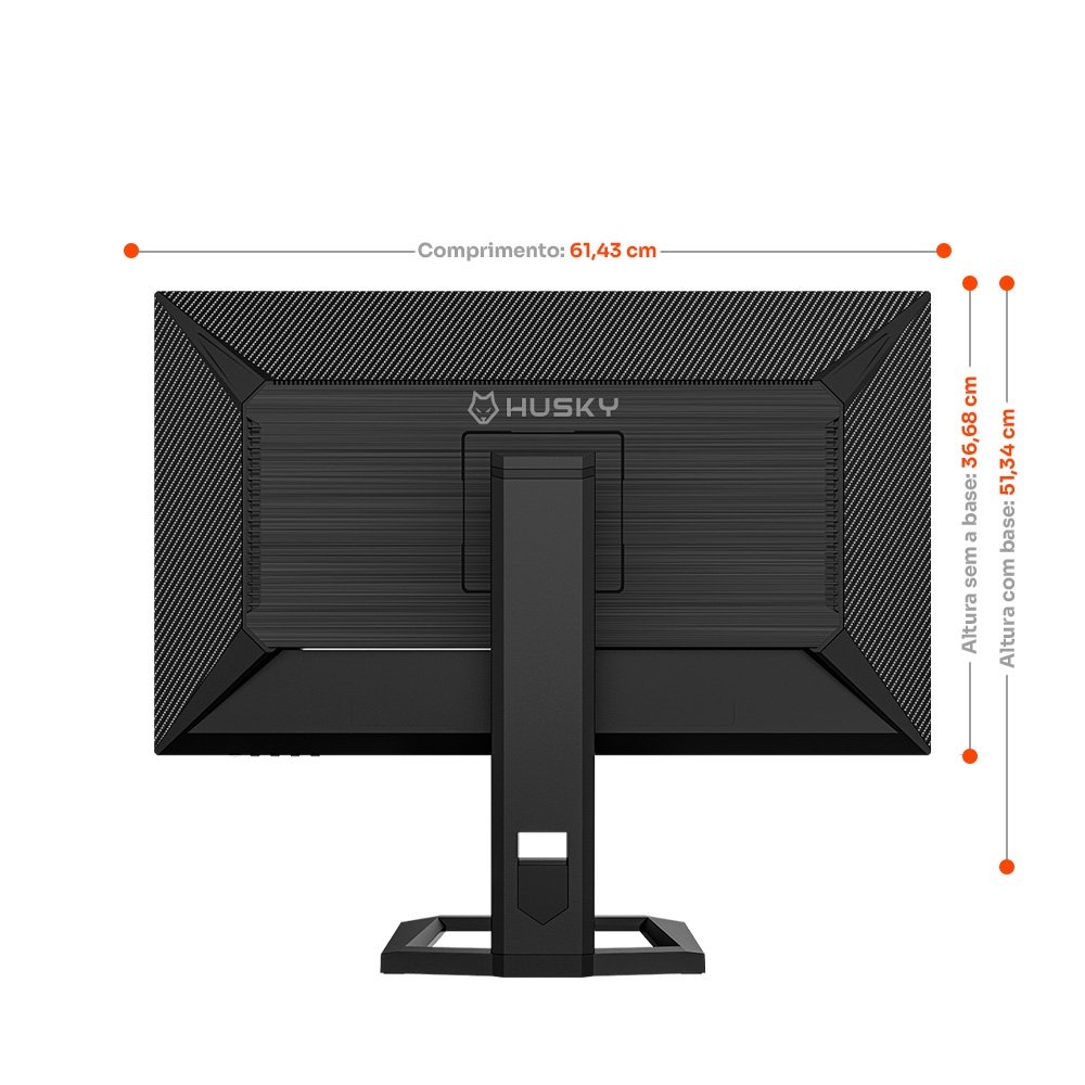 Monitor Gamer Husky Boreal 27", QHD, 200Hz, 1ms, IPS, Adaptive Sync, HDR400, Ajuste de Altura, DisplayPort e HDMI - HMG00827PT