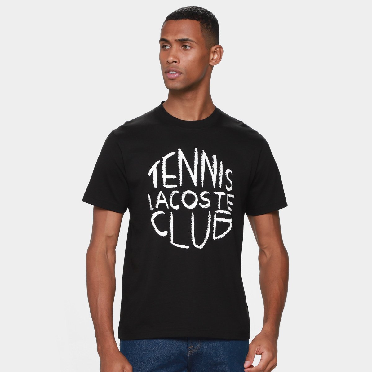 Camiseta Lacoste Casual Masculina - Preto