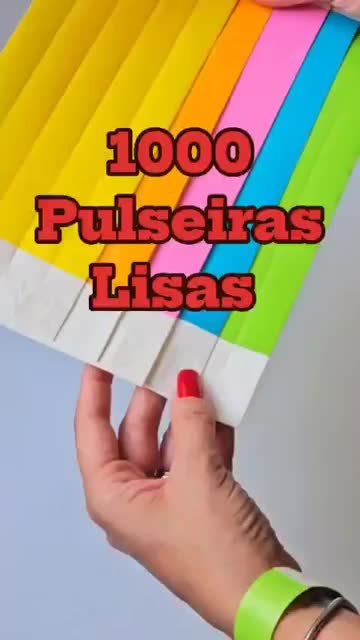 1000 Pulseiras De Identificação Lisa P/ Festa Balada Festa