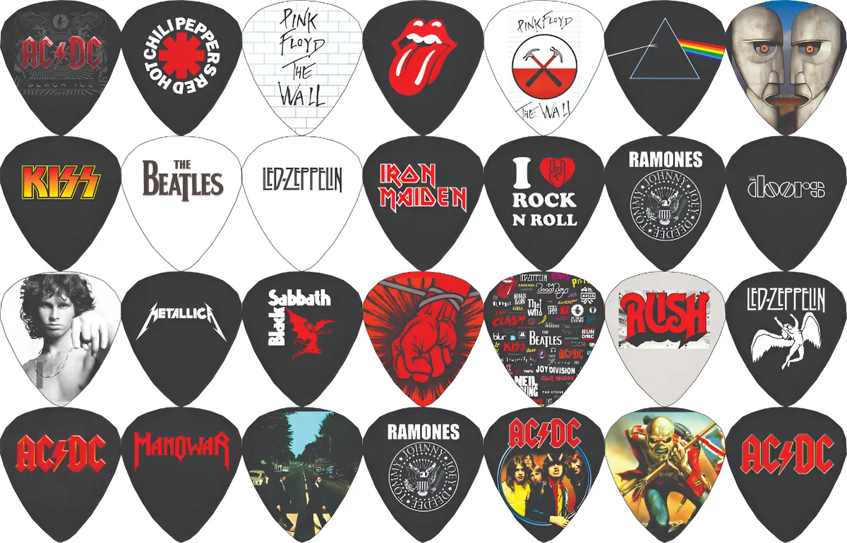 Palhetas Personalizadas Bandas 28 Unidades R$  22,00