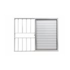 Veneziana 3 Folhas Aluminio Branco Com Grade 1,00x1,00