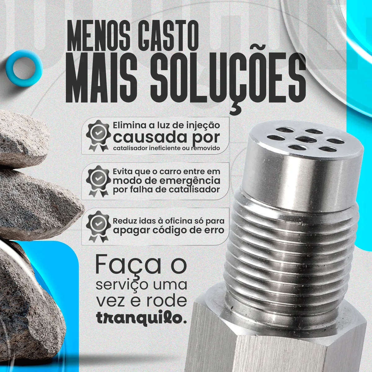 Espaçador Prolongador Sonda Catalisador Universal Apaga Luz