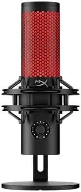 Microfone Condensador USB HyperX QuadCast 2 - Gravação em Alta Resolução para Streaming e Podcasts, com Controles Integrados, Suporte Antichoque Removível, 4 Padrões Polares, Preto (872V1AA)