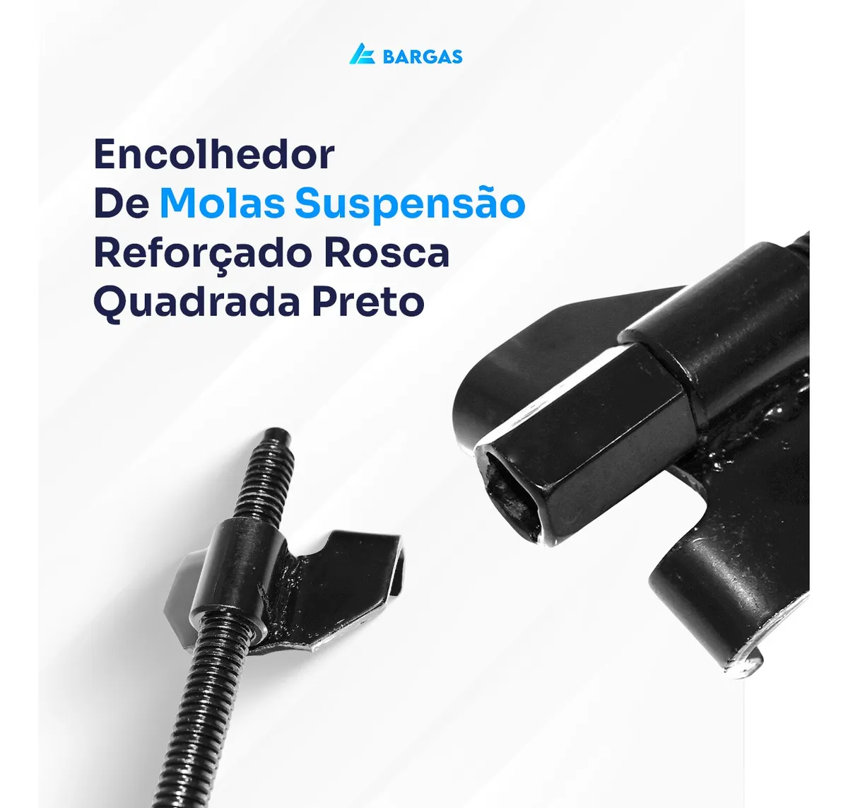 Encolhedor De Molas Suspensão Reforçado Rosca Quadrada Preto