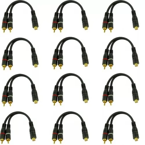 Kit 60 Cabos Rca Modelo Y 2 Machos  1 Fêmea Som Modulo