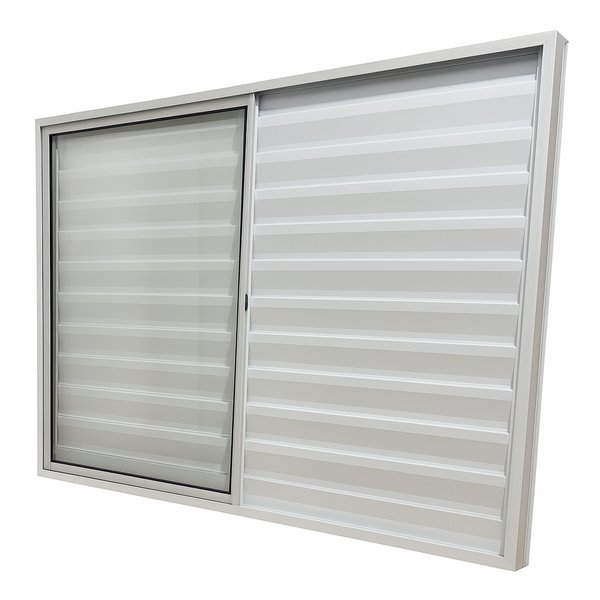 Veneziana 3 Folhas Aluminio Branco 1,00x1,20