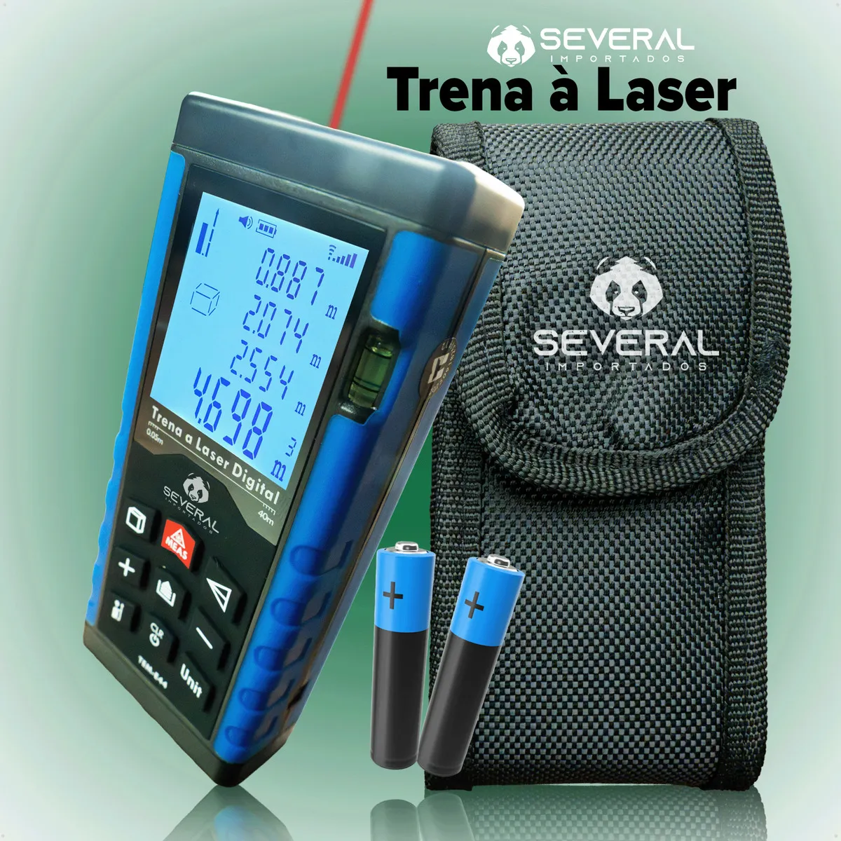 Trena a Laser 40 Metros Several Importados Medidor Digital Portátil de Distância com Alta Precisão Display LCD Iluminado e Funções Avançadas para Medição Rápida e Precisa