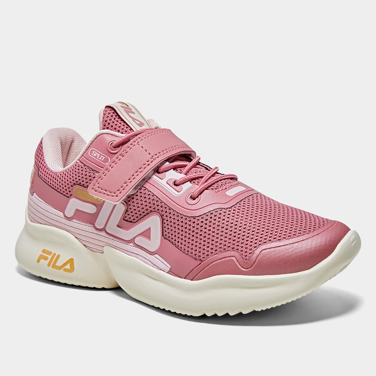 Tênis Infantil Fila Split Vlc - Rosa+Dourado