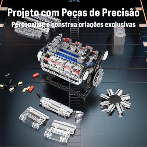 Blocos de Montar Construção - Série de Motores V8 (535peças)