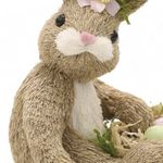 Enfeite Coelho Marrom Sentado com Ninho de Ovos 20x16x12cm 1036830 - Cromus Enfeite Coelho Marrom Sentado com Ninho de Ovos 20x16x12cm 1036830 - Cromus