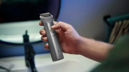 Aparador de Pelos Multigroom 12 em 1 Philips Series 5000 para Rosto, Corpo e Cabelos, Tecnologia BeardSense, À Prova d´água - Bivolt, Máquina de Barba MG5950/15