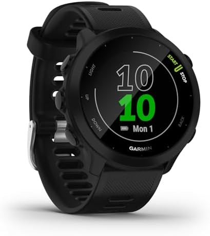 Garmin Relógio Forerunner 55 Preto 42mm com Monitor Cardíaco de Pulso e GPS