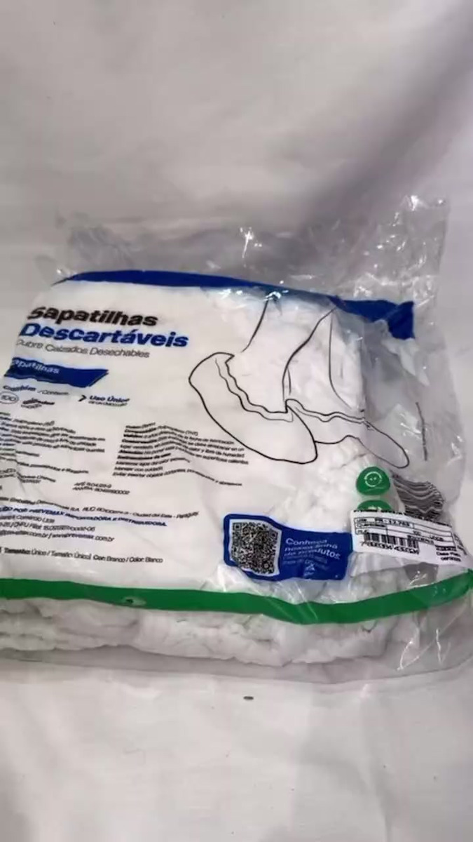 Kit 500 Sapatilha Propé Descartável Elástico Tnt Protetor