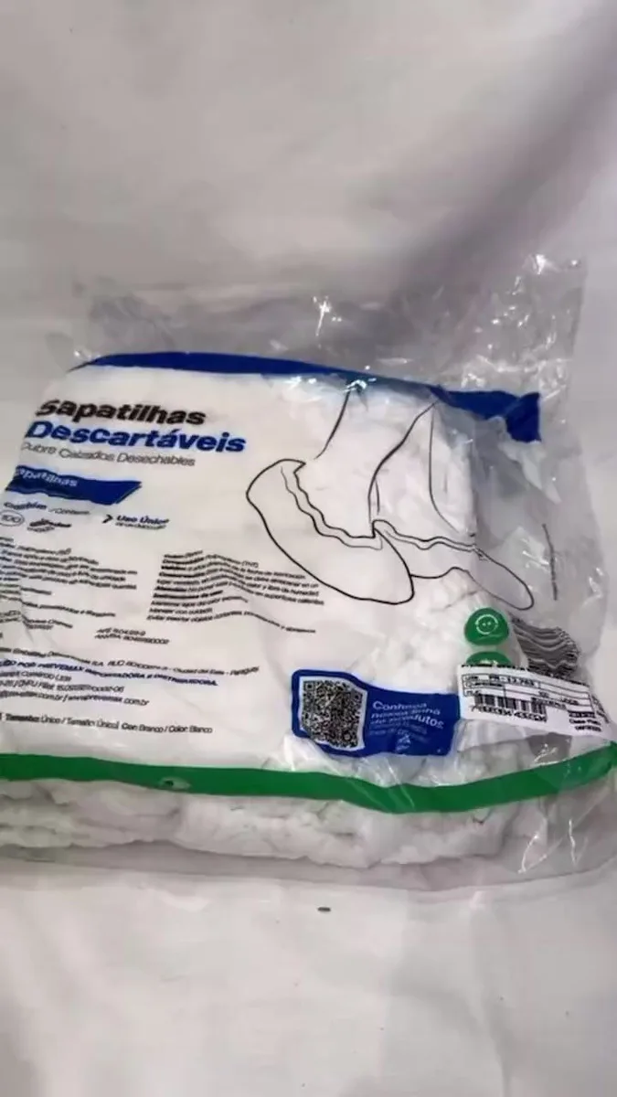Kit 500 Sapatilha Propé Descartável Elástico Tnt Protetor